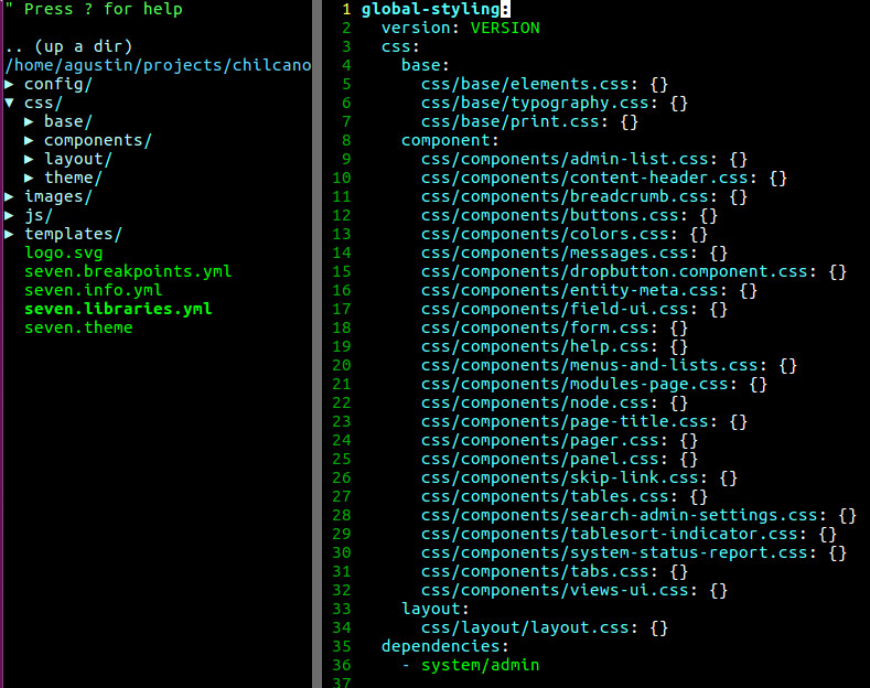 estructura smacss en Drupal8